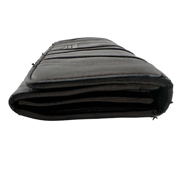 Prada Metallic Brown Wave Leather Flap Continental Wallet - Picture 16 of 16